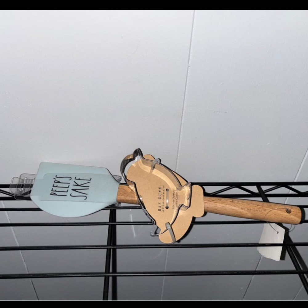 Rae Dunn Blue Peeps Sake Spatula and cookie cutter